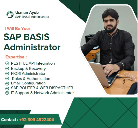 SAP BASIS Administration ,SAP BASIS Jobs in Lahore ,SAP BASIS Support in Pakistan,Remote SAP BASIS Administrator Pakistan,SAP Freelance BASIS Consultant Lahore,SAP BASIS Service Provider Lahore